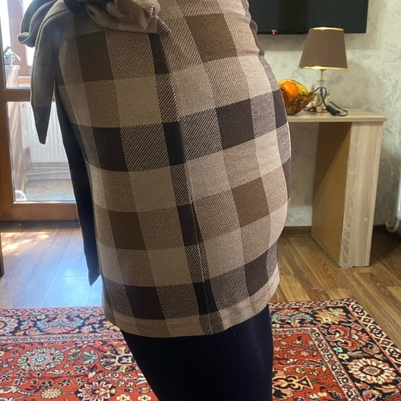 Plaid Mini Skirt - Brown and Tan - Picture 6 of 7